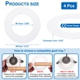 thumbnail image 2 of Uxcell Goof Rings for 2.5-3" Inch, 4 Pcs, ID 2.99", OD 4.72", 2 of 6