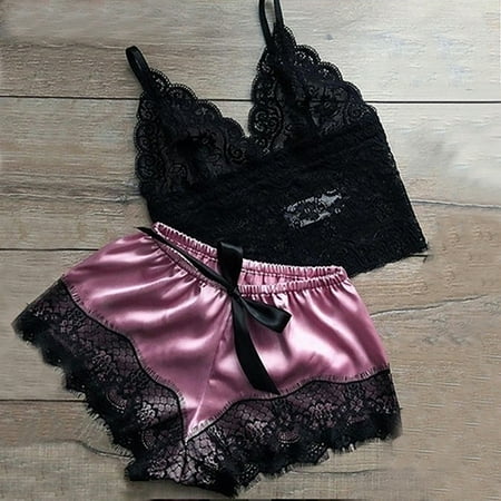 

Big Holiday Savings Ahomtoey Women New Cute Fashion Lace Lingerie Silk Underwear Sleepwear Pajamas Satin Family Gifts Great Gift for Less on Clearence