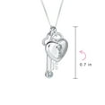 thumbnail image 4 of Bling Jewelry Womens Key to Her Heart Love Lock & Key, Heart Charm Pendant Necklace .925 Sterling Silver, 4 of 7
