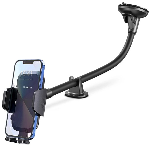 Soporte para teléfono de coche Esoulk, parabrisas y salpicadero con rotación de 360°