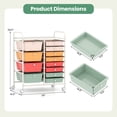 thumbnail image 3 of Costway 12-Drawer Rolling Storage Cart with Removable Drawers & Lockable Casters for Office Macaron Multicolor, 3 of 10