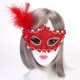 thumbnail image 1 of Máscara de plumas de encaje congelada para fiesta de mascarada, máscara de princesa para adultos, máscara de actuación de disfraces, 1 of 5