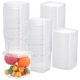 thumbnail image 1 of 50 recipientes cuadrados para delicatessen, recipientes de plástico transparente de 68 oz con tapas y asas, cubos de almacenamiento herméticos, recipientes reutilizables apilables para almacenamiento, 1 of 5