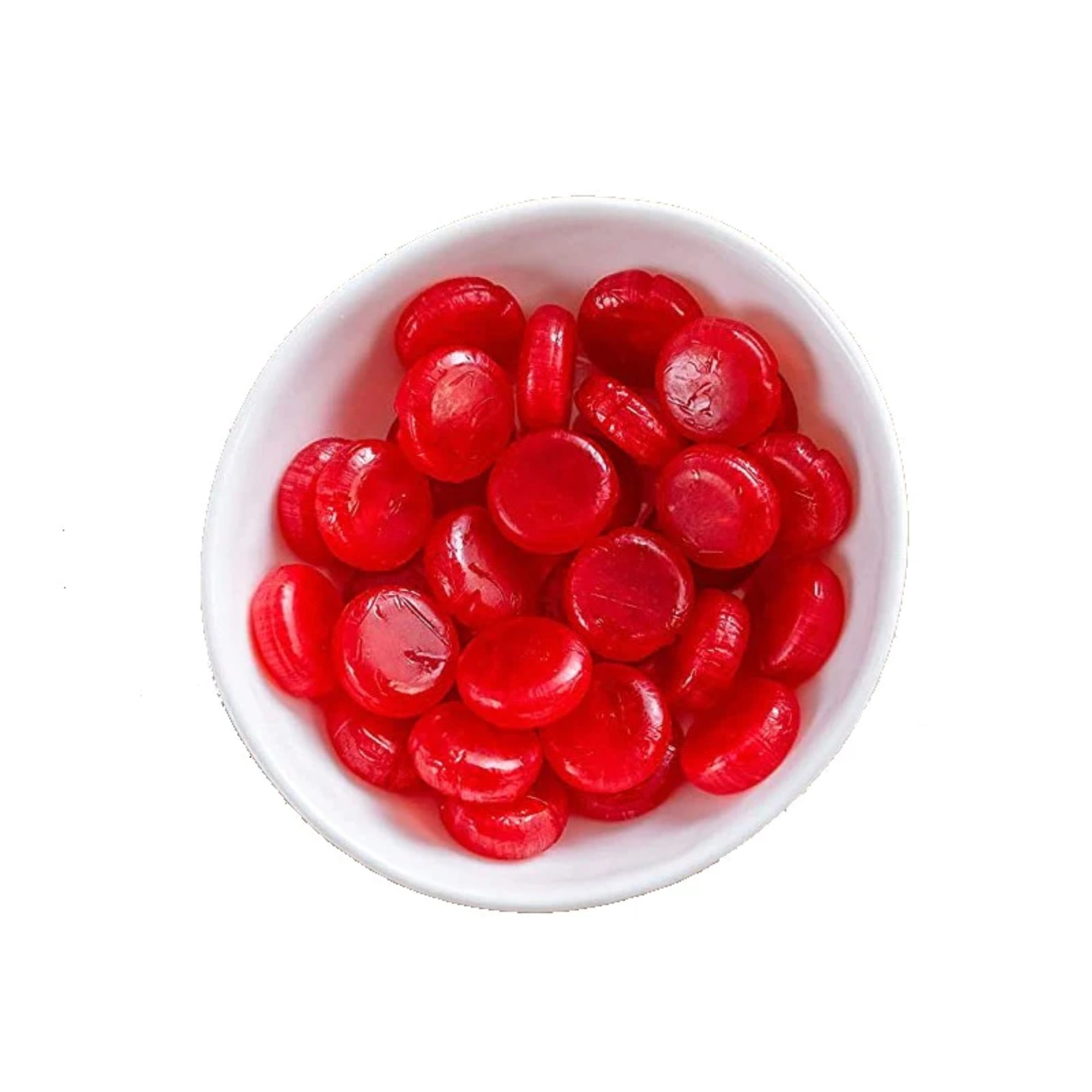 Coastal Bay Confections Cinnamon Flavored Hard Candy Red Individually Wrapped Wrapper Discs Candies for Home Office Candy Bowl Travel Picnic Movie Nights Birthday Holiday Party Favor 10 oz. Pack of 6