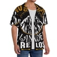 thumbnail image 2 of Sikiie Not All Those Who Wander Are Lost 1 Men's Cuban Shirt, Hawaiian Shirts, Business Casual Button Down Shirts, Short Sleeve Shirt-3X-Large, 2 of 5