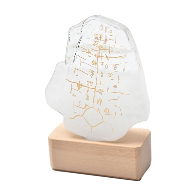 Predictor meteorológico de cristal de de viento, botella de pronosticador del tiempo, patrón de con estación meteorológica de base de , Claro mayimx Predictor del tiempo