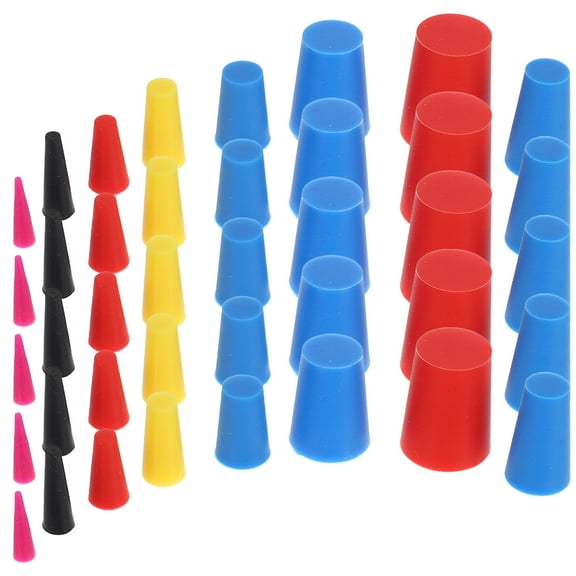 WHAMVOX 1 Box Stopper Tapered Lab Seal Silicone Stoppers Rubber Plugs Solid Rubber Stopper For Flask Plug Holes And Test Tube