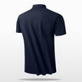 thumbnail image 4 of Aofany Men's Regular-Fit Short Sleeve T-shirt Plus Size Casual Plain Turndown Collar Pique Shirt Big and Tall Summer Mens Blouse Top, 4 of 7