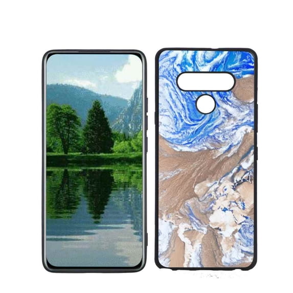 Blue-Marble-33 Phone Case, Degined for LG Stylo 6 Case Men Women, Flexible Silicone Shockproof Case for LG Stylo 6