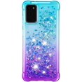 thumbnail image 2 of Case for Samsung Galaxy S20, Galaxy S20 Case Liquid Cute Clear Glitter Heavy Duty Shockproof Anti-Scratch Soft TPU Protective for Girls Women Phone Case for Samsung Galaxy S20 Gradient Blue, 2 of 12