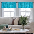 thumbnail image 4 of LALILO Kitchen Curtain Valance Blue And Bright Water And Rod Pocket Window Curtain 52"x 18" Set of 2, 4 of 5