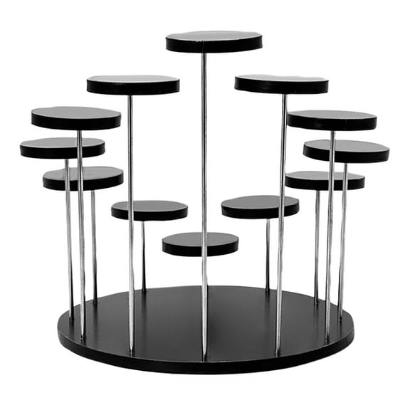 Round Acrylic Products Display Riser Stands, 3/12 Tier Jewelry Display Stands for Rings Earrings,Mini Figurines,D