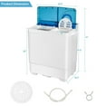 thumbnail image 2 of Barara King Washing Machine, Washer Machine,26 Pound Portable Semi-automatic Washing Machine with Built-in Drain Pump-Blue, 2 of 9