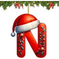thumbnail image 1 of Colgante de letra de árbol de Navidad de acrílico | Decoración colgante con alfabeto personalizado | Decoración para árbol de Navidad para el hogar, puerta, pared, corona, 1 of 1