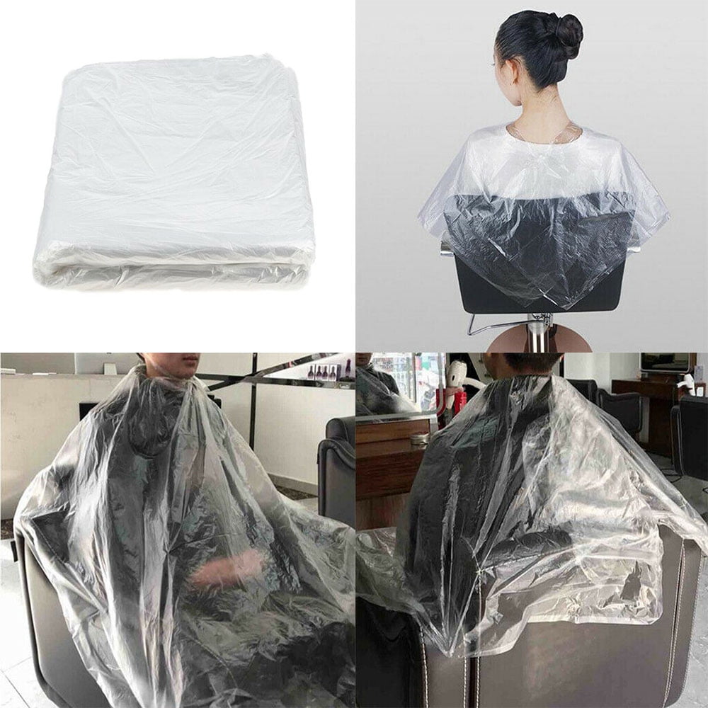 100 Pieces Disposable Hair Cutting Cape Salon Gowns Salon Capes Cloth