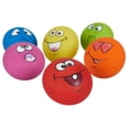 thumbnail image 2 of Juguetes chirriantes para perros con cara sonriente, bolas chirriantes de látex suave para cachorros, perros pequeños, 6 piezas/juego, juguetes chirriantes para perros de látex, masticación, 2 of 5