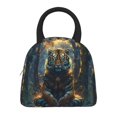 thumbnail image 3 of Vsdgher Insulated Lunch Bag Simple Bento Cooler Bag Lunch Tote Bag , Suitable for picnics, school, work (Forest Meditating Tiger Print ), 3 of 5
