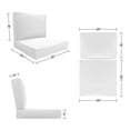 thumbnail image 5 of Covers&All Outdoor Deep Seat Cushion Set of 2, 25 x 25.5 Inch, Water and UV Resistant Patio Furniture Cushions, High-Density 5" Foam Chair Cushions with Zipper Covers, 5 of 6