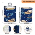 thumbnail image 3 of WOBOGO Cute Cartoon Sloth Pattern with Blue Background Transparent Plastic Jar 2pcs Cotton Swabs Balls Pads Floss Stick Dispenser Bathroom Vanity Storage Organizer, 3 of 7