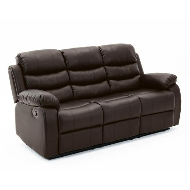 Sillon Reposet Reclinable 3 Cuerpos Tapizado en Simil Cuero cafe Midtown Concept Sillon Reposet