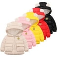thumbnail image 4 of CSChome Baby Kids Boys Girls Winter Warm Jacket Ears Hooded Puffer Cotton Coats Toddler Fleece Lined Cotton Outerwear Tops for 1-8 Years Old, 4 of 6