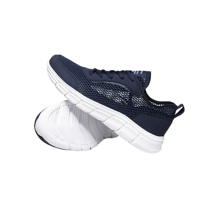 

Ferndule Men s Lightweight Lace Up Running Shoe Walking Comfortable Sneakers Sport Nonslip Flat Athletic Shoes Blue 11