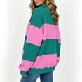 thumbnail image 6 of Enjoytime Womens Sweatshirt Striped V-Neck Long Sleeve Pullover Tops Fall Fashion Loose Casual Lightweight Sweatshirts, 6 of 8