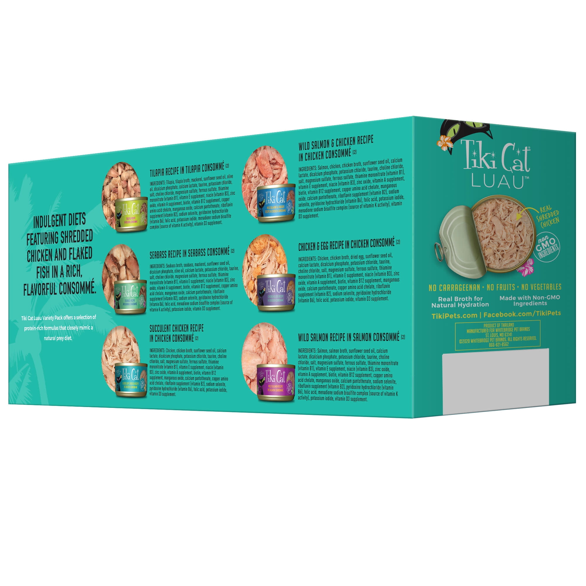 Tiki Cat Luau Wet Cat Food, Variety Pack, 2.8 oz. Can (12 Count)