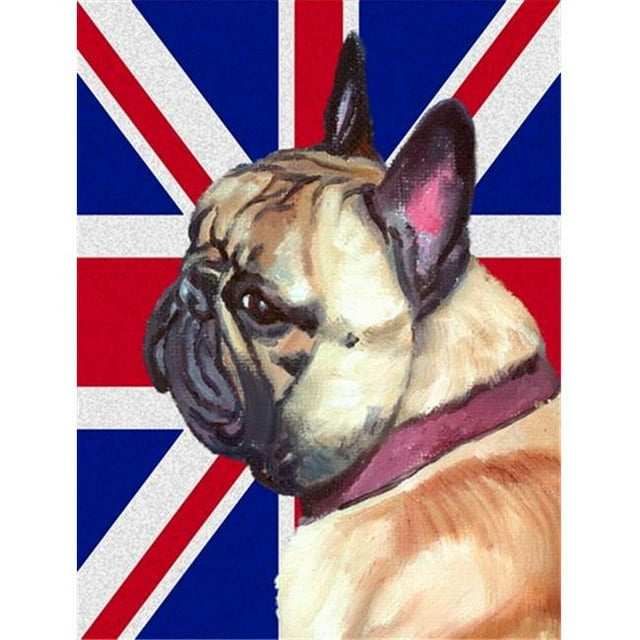 French Bulldog Frenchie With English Union Jack British Flag Flag Garden Size