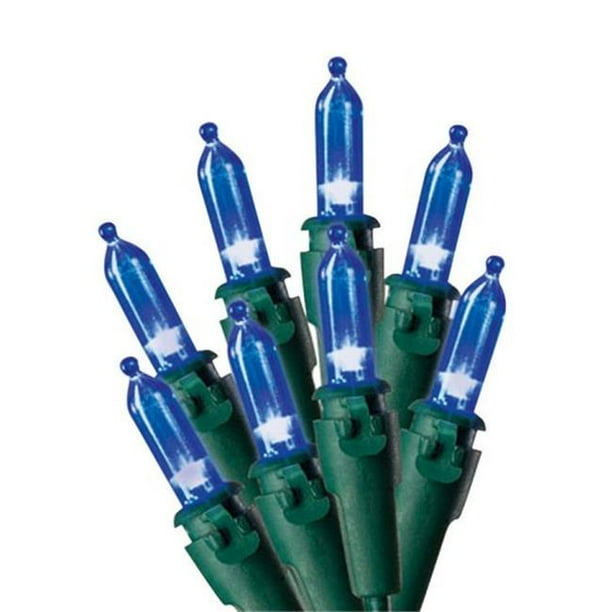 Celebrations 4084471 100 Blue LED Traditional Mini Light Set Walmart
