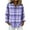 Purple-11, variant on Perfectbot Loose-Fit Long Sleeve Flannel Shirt for Women - Lightweight Plaid Button Down Collared Top