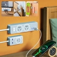 thumbnail image 6 of HeeHom Upgraded Adhesive Punch-Free Socket Holder – No Drill Power Strip Wall Mount, 8pcs Self-Adhesive Cable Organizer for Kitchen/Office/Home (Strong Hold, Sliding Rail Design, 1.37x3.74in), 6 of 6