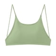 thumbnail image 7 of Arlun Women's No Underwire Sports Bras Comfortable Backless Solid Color Full Coverage Bralettes Adjustable Straps Lightweight Breathable Everyday Bras Light Green S, 7 of 7