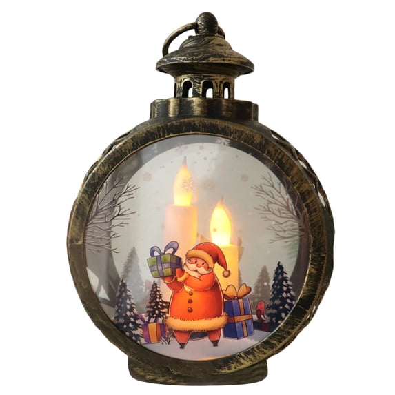 JINSIJU Christmas Ornament Santa Claus Snowman Decorative LED Lamp