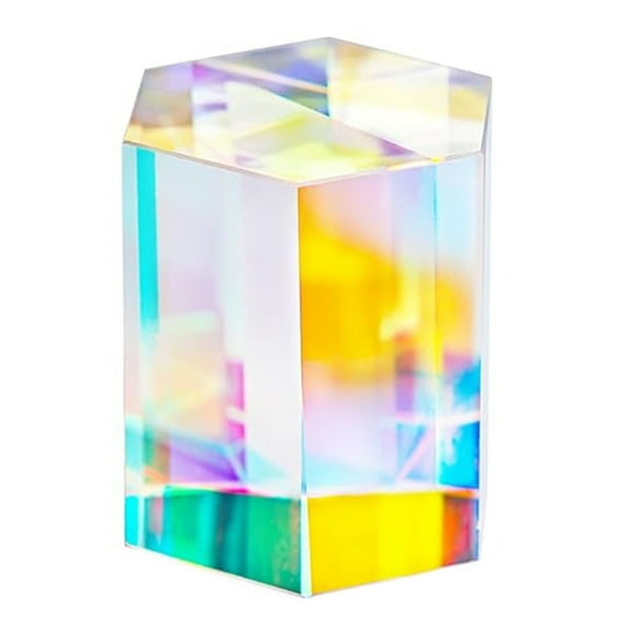 1.2 Inch Optical RGB Dispersion Prism X-Cube for Physics Teach Rainbow Prism Crystal Cube Prism Photography Props,1 x Color Dichroic Prism
