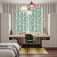 thumbnail image 6 of Curtains 63 Inch Length 2 Panels, Autumn Leaf Grommets Window Treatment Curtain, Green Maple Fallen Leaves Solid Color Thermal Curtains Drapes for Living Room/Bathroom, 6 of 9