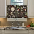 thumbnail image 5 of Mushroom Kitchen Curtains 2 Panels UV Protected Tier Curtains, Half Window Curtains Kitchen Tiers for Guest Room Bathroom Sink Laundry Room Basement,24 x 27 Inch, 5 of 7