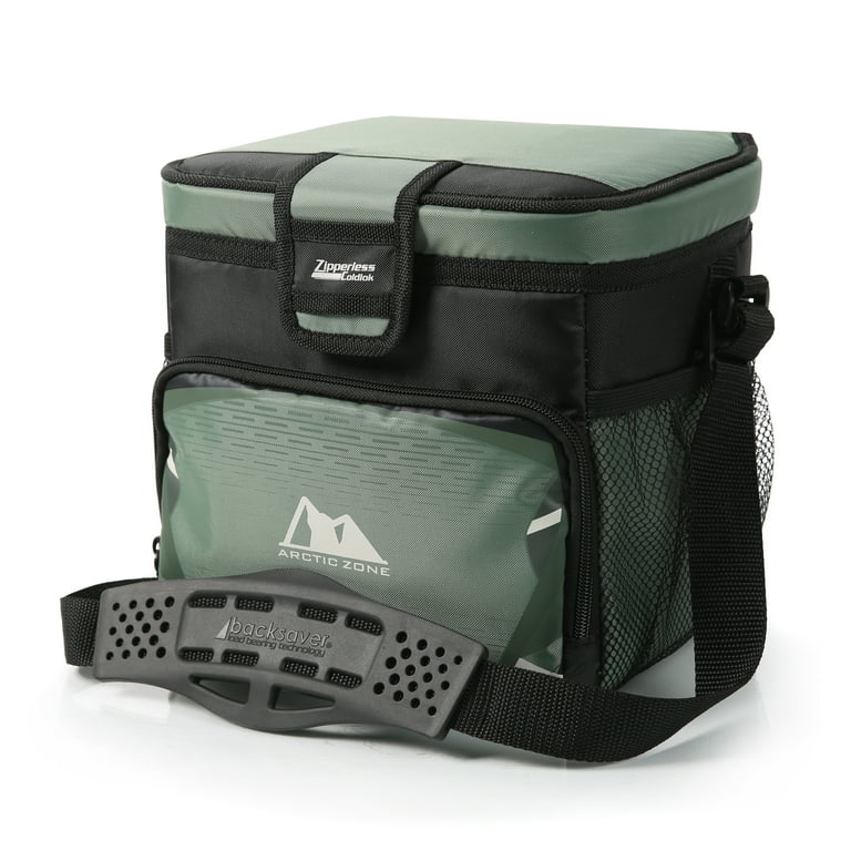 Arctic Zone 9 Can, 6 Quart Zipperless Soft Cooler, Green - Walmart.com