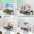 thumbnail image 4 of Monitor Stand for Desk Height Adjustable Computer Monitor Riser with Storage Drawer for Desk Wood Computer Monitor Stand for Office and Home Ergonomic Desk Stand for Computer Printe, 4 of 7
