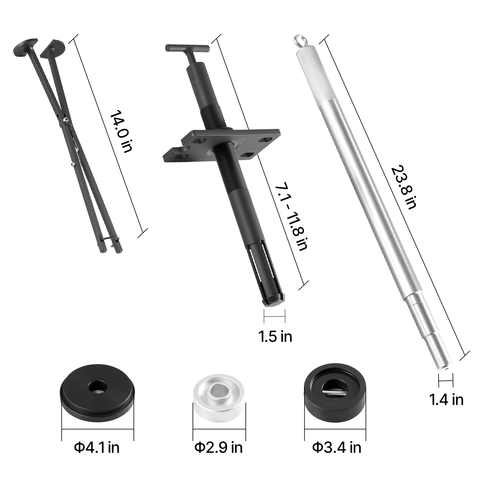 KFFKFF Marine Engine Alignment Tool & Gimbal Bearing Puller Set, Compatible with Mercruisers, OMC, Volvo Cobra Bell Housings, Includes Tools for Alignment, Bearing Removal, and Seal Installation