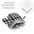 thumbnail image 6 of Pofeuu White And Black Plaid Print Oven Mitts and Pot Holders 4 pcs Set,High Heat Resistant 500 Degree Extra Thicken Long Kitchen Cotton Oven Glove for Cooking, 6 of 6