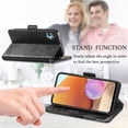 thumbnail image 5 of SaniMore Magnetic Clasp Wallet Case for Samsung Galaxy A53 5G with Cash & Card Slots, RFID Blocking Soft TPU + PU Leather Shockproof Protective Cover with Folio Flip Kickstand Shell, Black, 5 of 7
