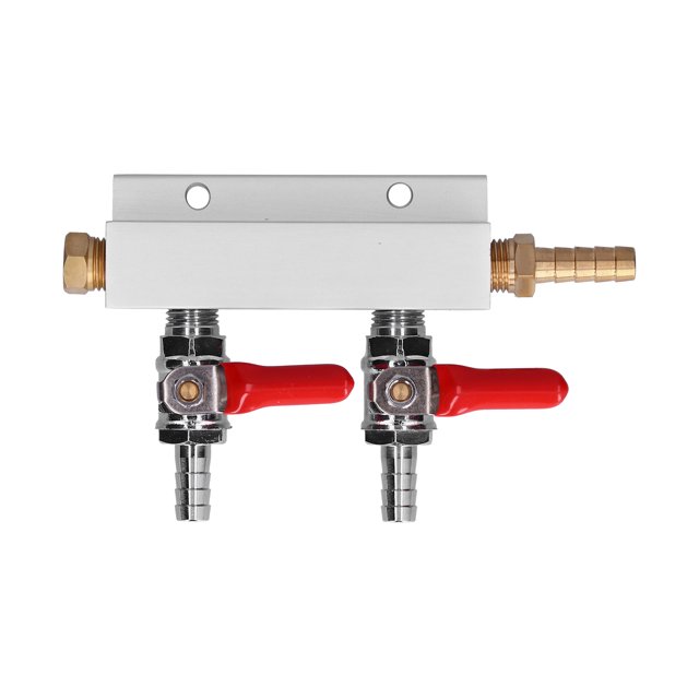 Divisor de gas de 2 vías fácil instalación Condición de trabajo de 5/16 pulgadas Distribuidor de CO2 liviano fácil de usar para el hogar para la cocina para el bar ANGGREK Otros