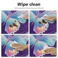 thumbnail image 4 of Nawypu  Fantasy Butterflies Mystical Flowers Round Tablecloth 60Inch,Stain Resistant Washable Polyester Table Cloth with White, Non Slip Decorative Table Cover for Restaurant Dining Table Camping, 4 of 7