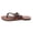 Brown, variant on Wine Womens Thong Sandals Flat Heel Fringe Accent Open Toe Vintage Inspired Lightweight Comfortable Slip On Footwear For Beach Casual Daily Wear Size 36