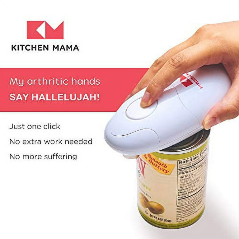Kitchen Mama Electric Can Opener: Open Your Cans with A Simple Snow White