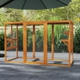thumbnail image 6 of COZIWOW Outdoor Cat House, Wood Cat Catio with Platforms, Lockable Enter Door, Sunshine Panel, Cat Patio Cage Enclosure for Backyard Garden, Orange, 6 of 7