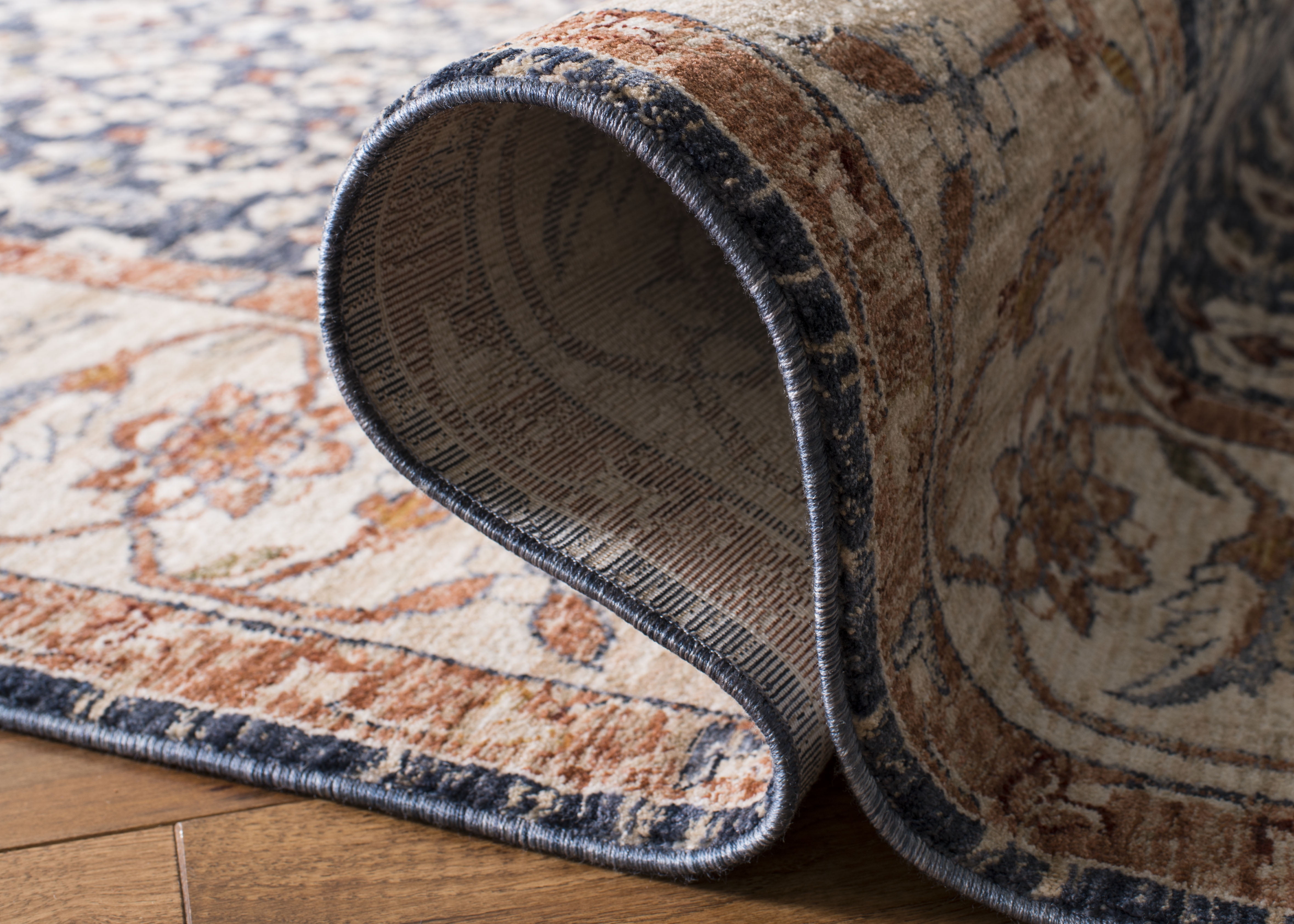 Safavieh Heirloom Rayen Oriental Polyester Area Rug, Navy/Beige, 9' x 12'