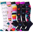 thumbnail image 1 of Compression Socks For Women Men Circulation 6 Pairs For Athletic Running Cycling, 1 of 4