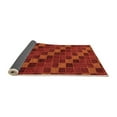 thumbnail image 2 of Ahgly Company Indoor Round Checkered Orange Modern Area Rugs, 8' Round, 2 of 4